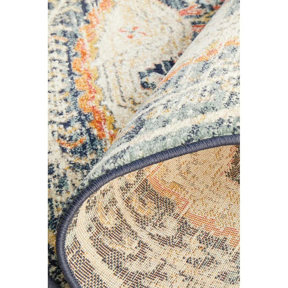 Legacy 863 Navy Round Rug - ICONIC RUGS