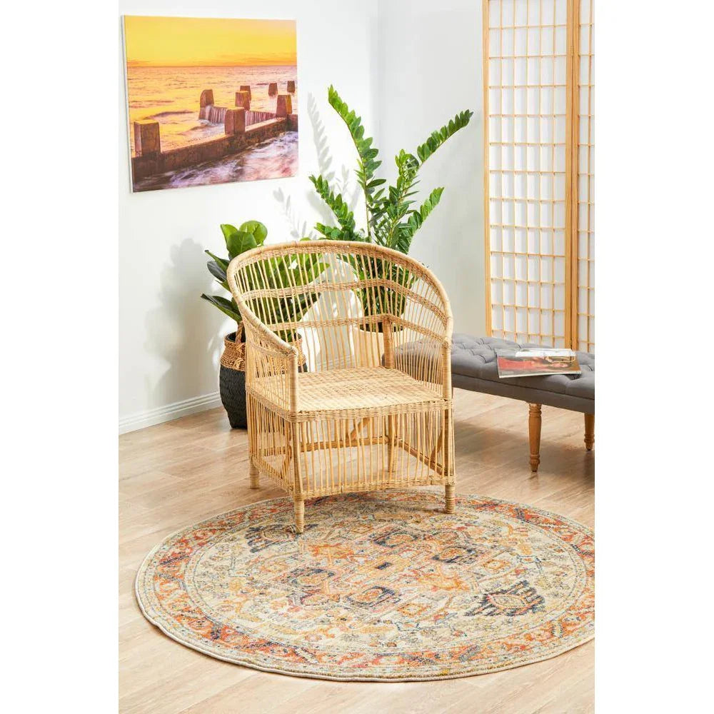 Legacy Rust Round Rug - ICONIC RUGS
