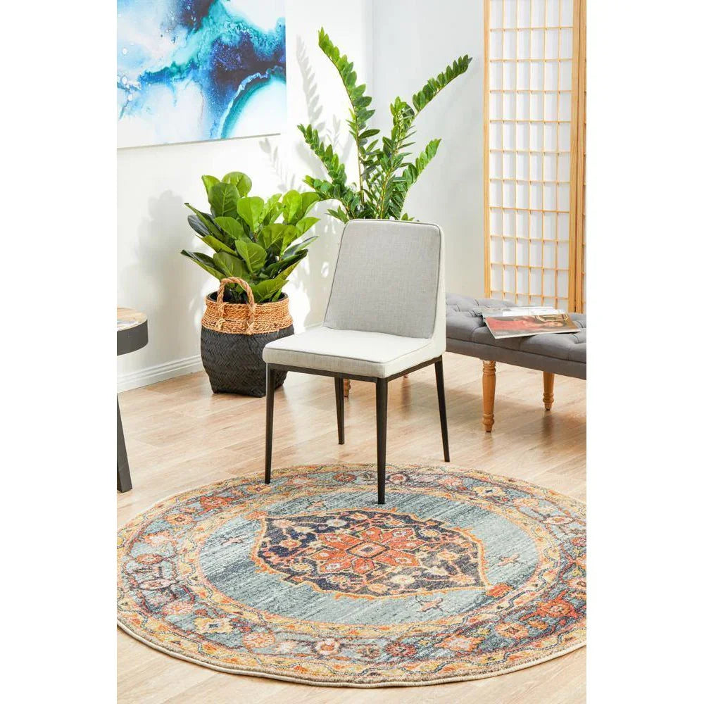 Legacy 862 Rust Round Rug - ICONIC RUGS