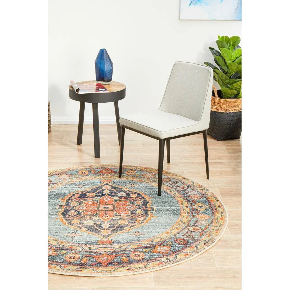 Legacy 862 Rust Round Rug - ICONIC RUGS