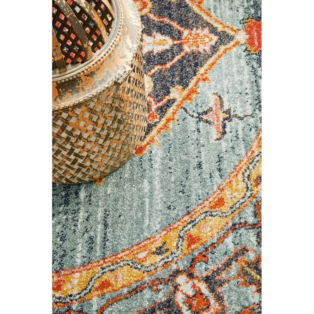 Legacy 862 Rust Round Rug - ICONIC RUGS