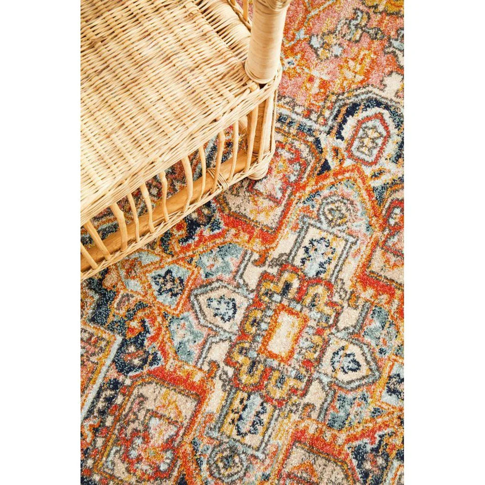 Legacy Salmon Round Rug - ICONIC RUGS