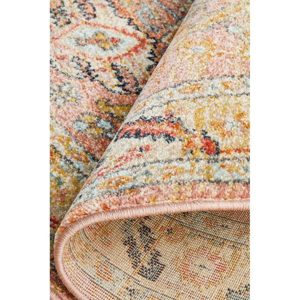 Legacy Salmon Round Rug - ICONIC RUGS
