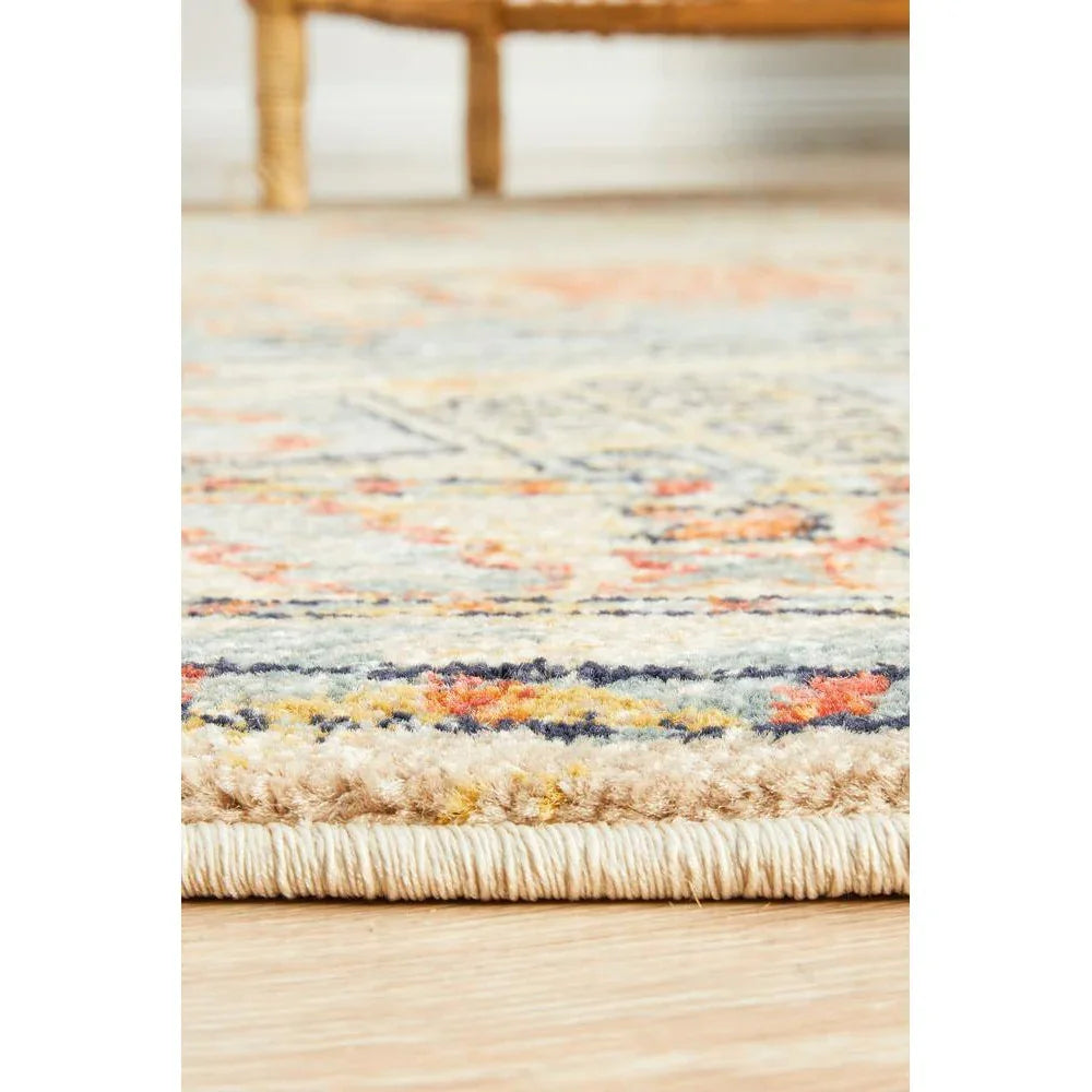 Legacy Sky Blue Round Rug - ICONIC RUGS