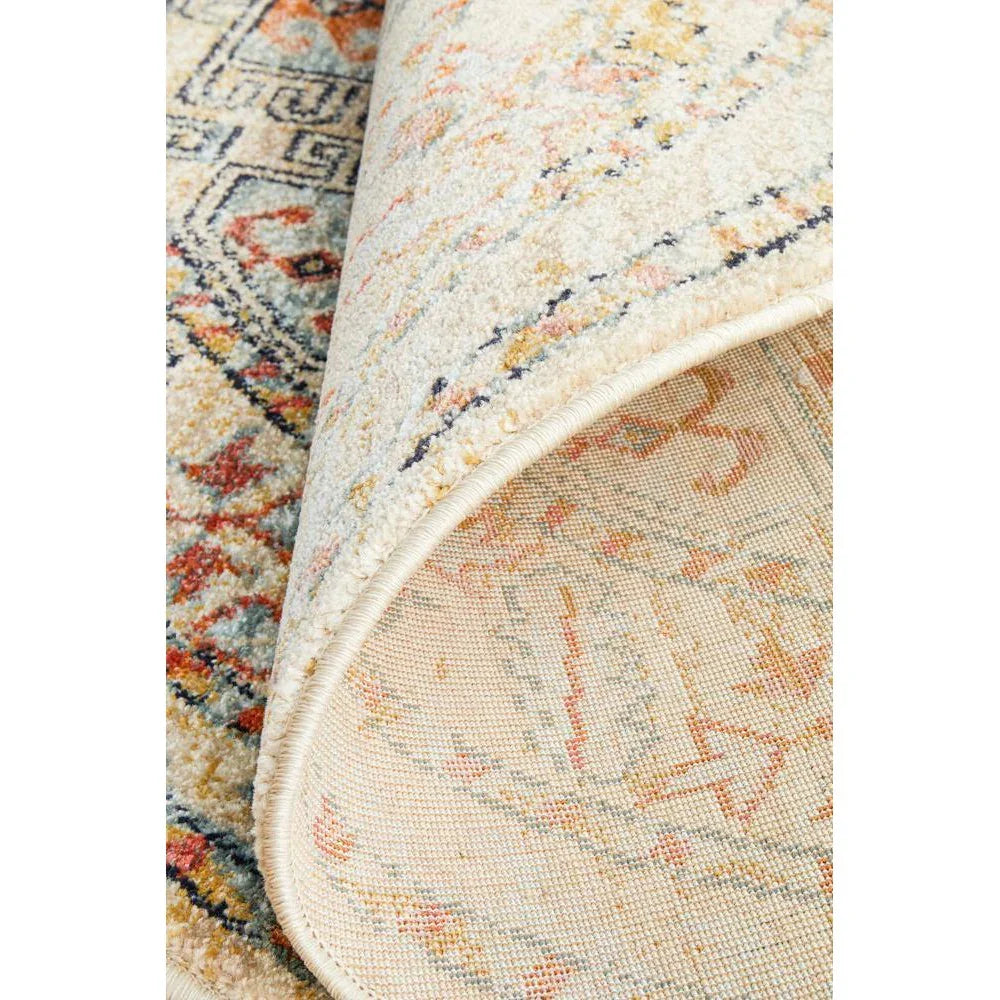Legacy Sky Blue Round Rug - ICONIC RUGS