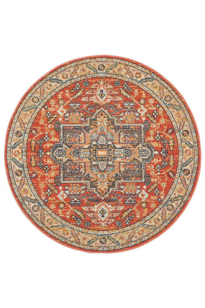 Legacy Terracotta Round Rug - ICONIC RUGS