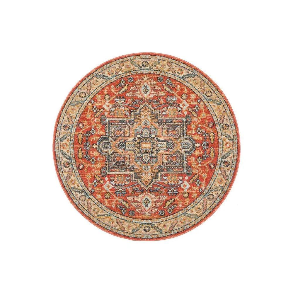 Legacy Terracotta Round Rug - ICONIC RUGS