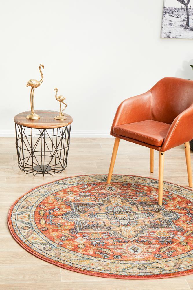 Legacy Terracotta Round Rug - ICONIC RUGS