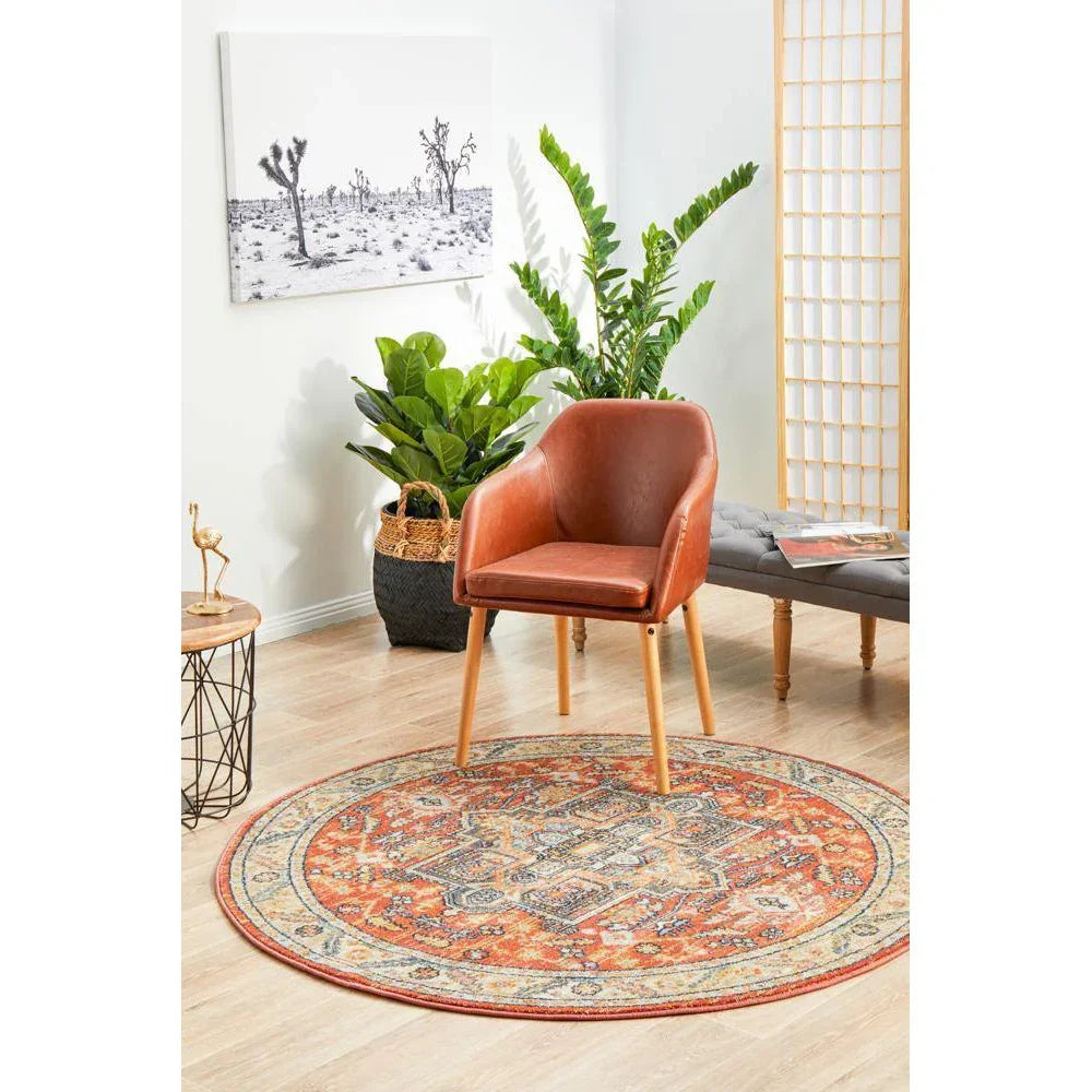 Legacy Terracotta Round Rug - ICONIC RUGS