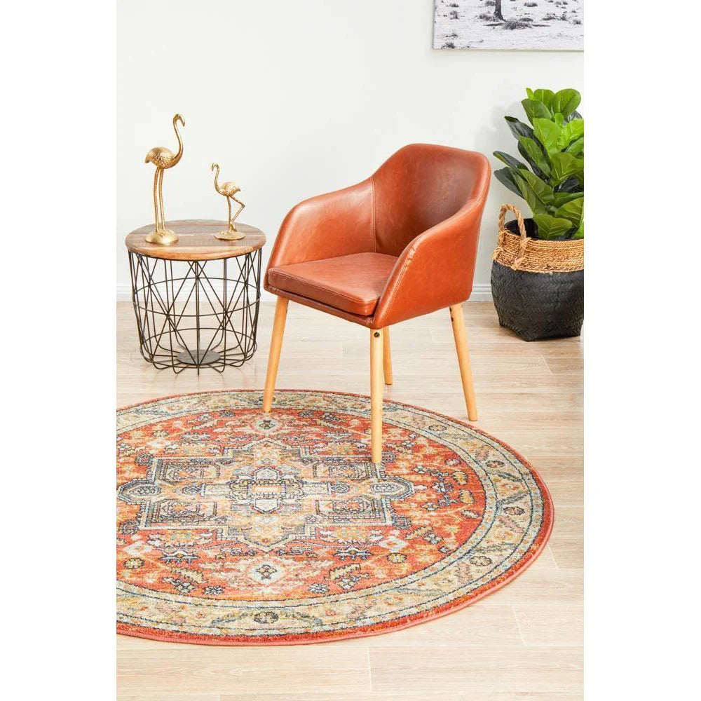 Legacy Terracotta Round Rug - ICONIC RUGS