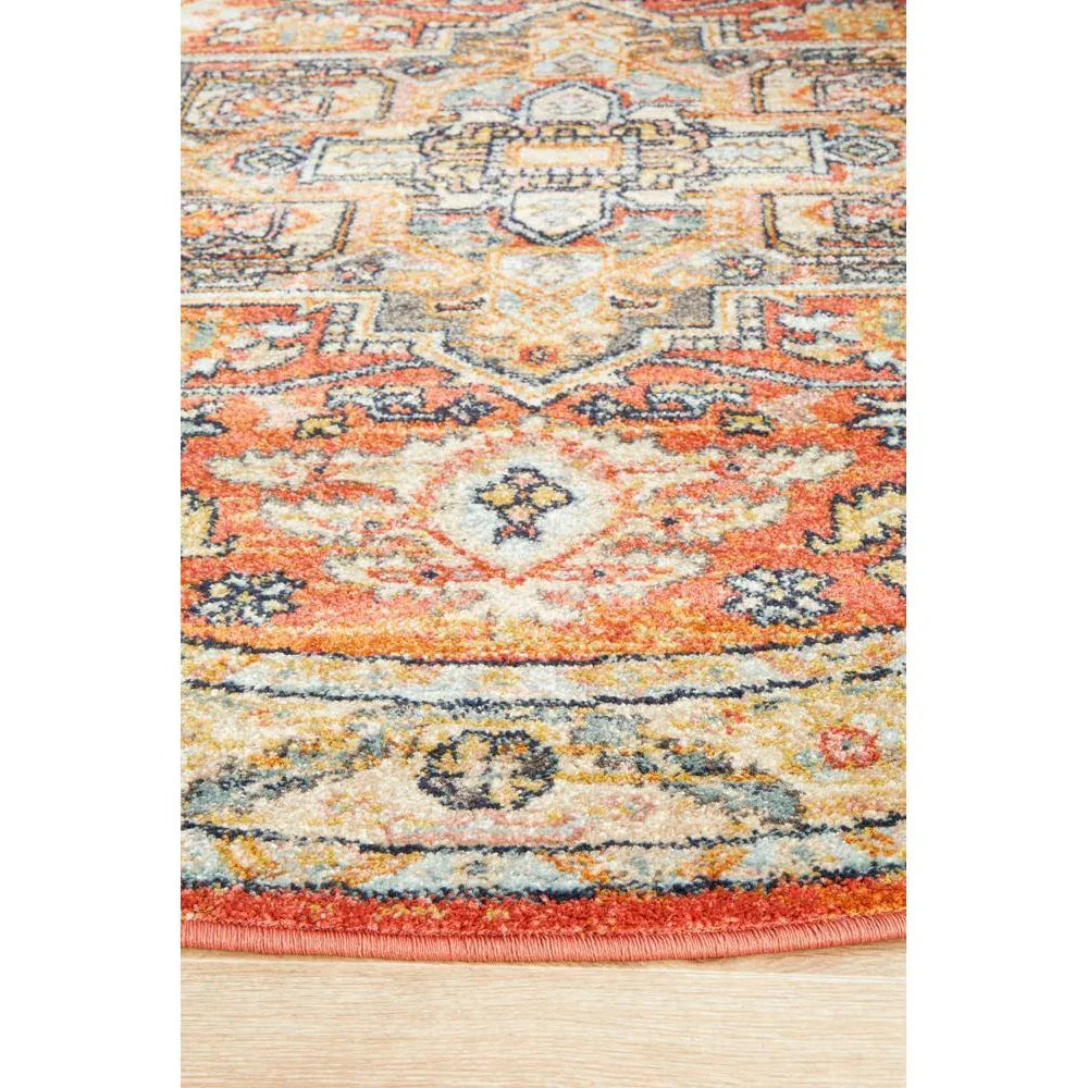 Legacy Terracotta Round Rug - ICONIC RUGS