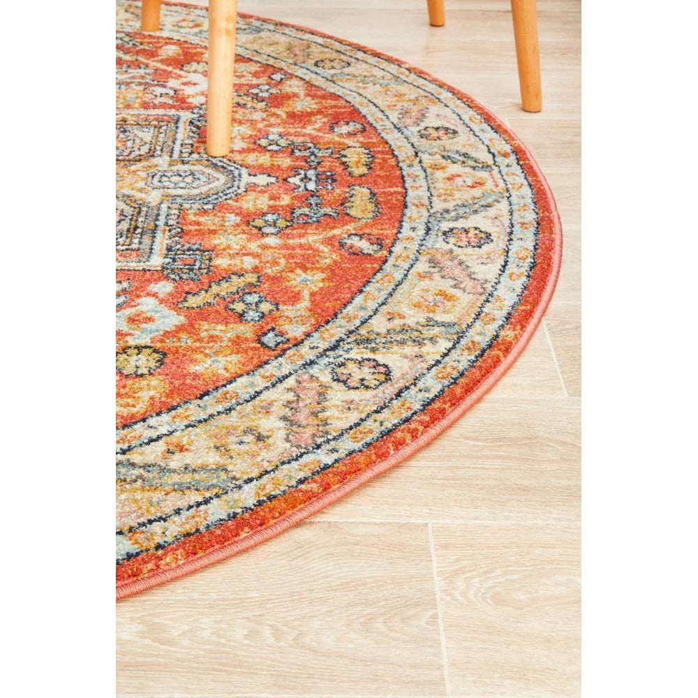 Legacy Terracotta Round Rug - ICONIC RUGS