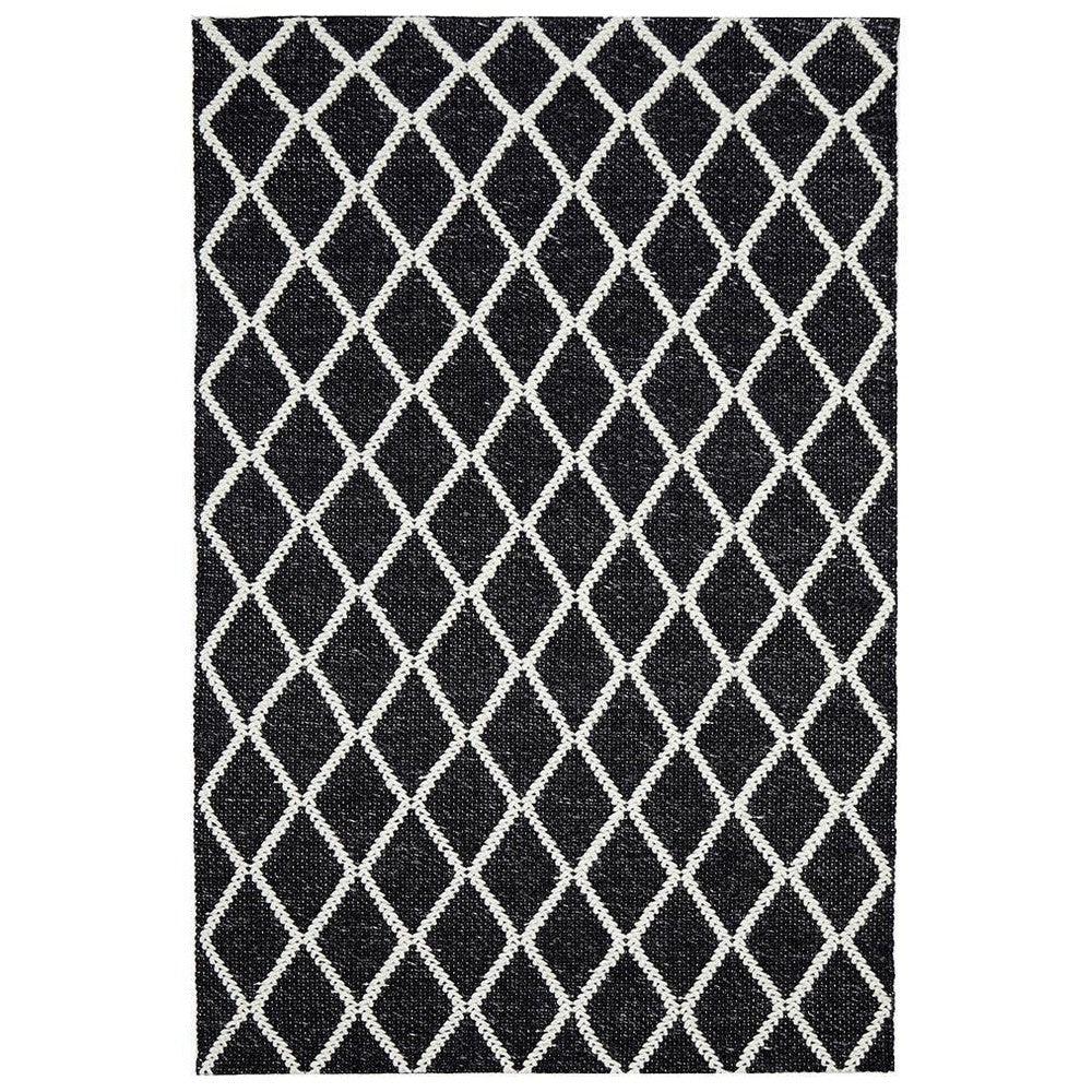 Huxley Black Rug - ICONIC RUGS