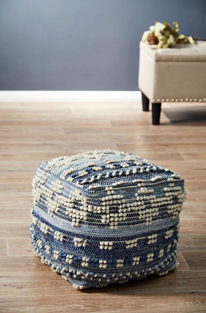 ICONIC RUGS 511 Blue Ottoman - ICONIC RUGS