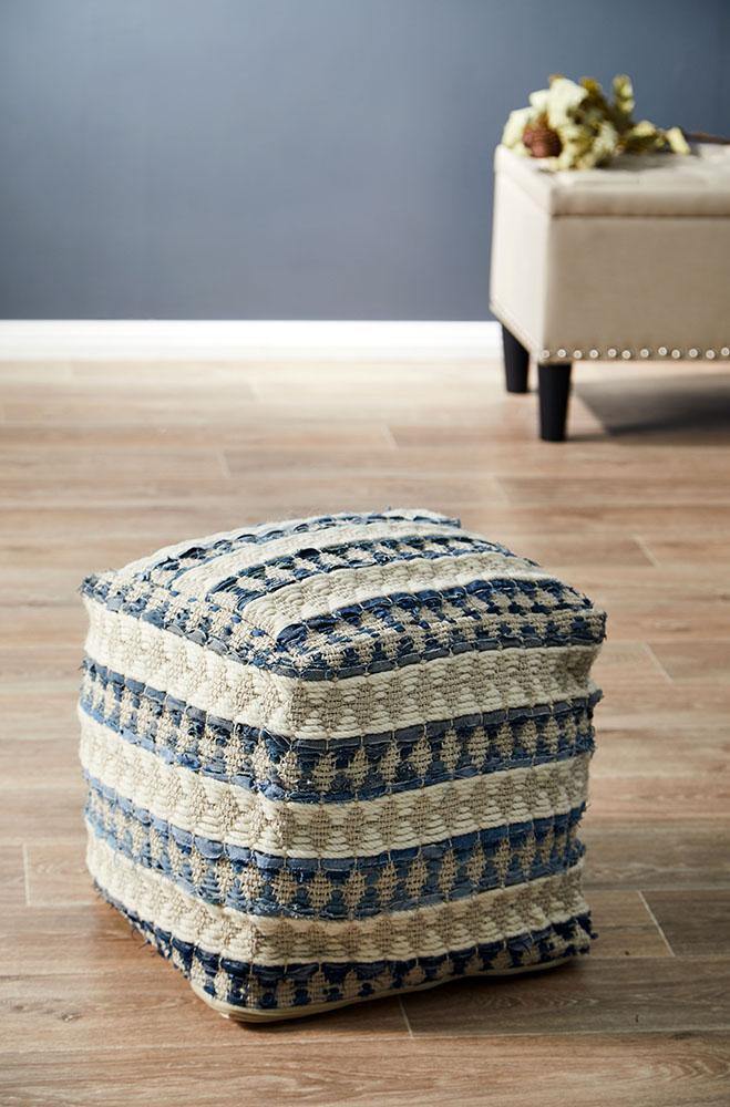 ICONIC RUGS 515 Blue Ottoman - ICONIC RUGS