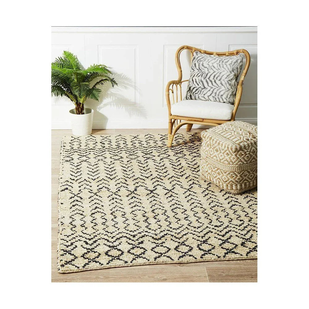 Kenya Elki Hand Woven Tribal Jute Rug