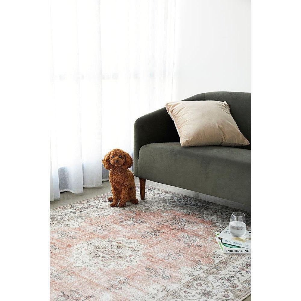 Kendra Coco Peach Washable Rug