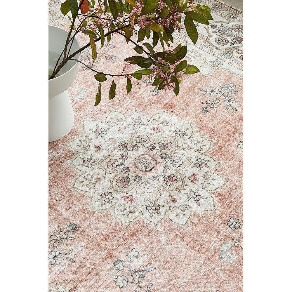 Kendra Coco Peach Washable Rug