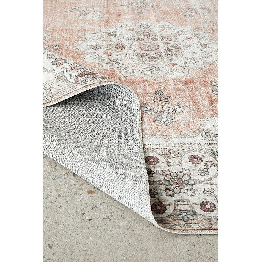 Kendra Coco Peach Washable Rug