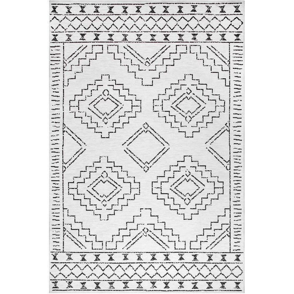 Kendra Leeroy White Washable Rug