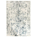 Kendra Farah Distressed Contemporary Rug White Blue Grey