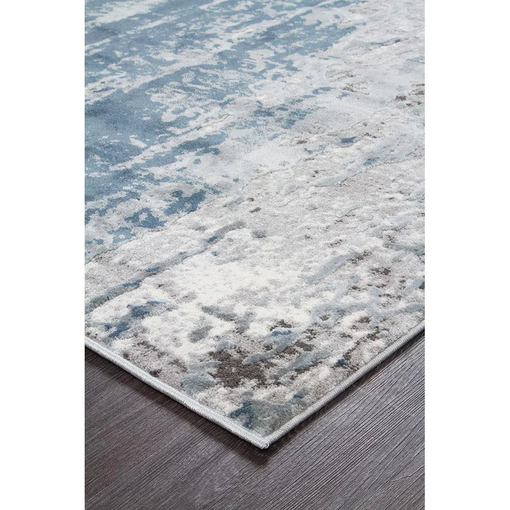 Kendra Roxana Distressed Timeless Rug Blue Grey White