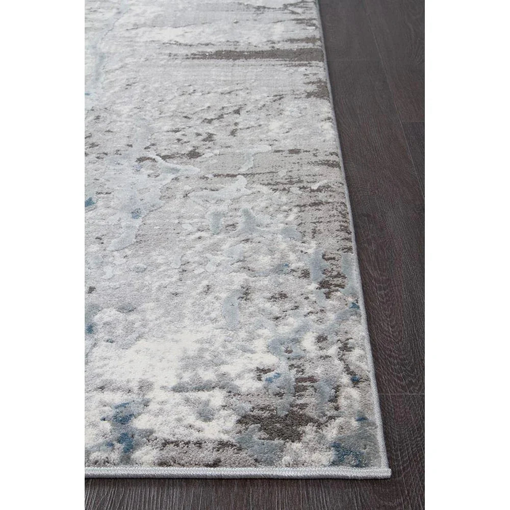 Kendra Roxana Distressed Timeless Rug Blue Grey White