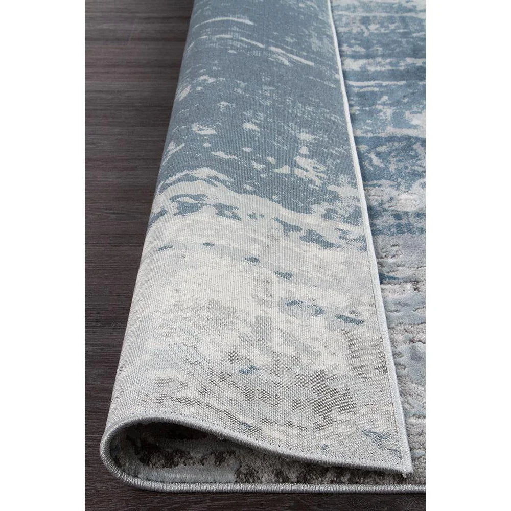Kendra Roxana Distressed Timeless Rug Blue Grey White