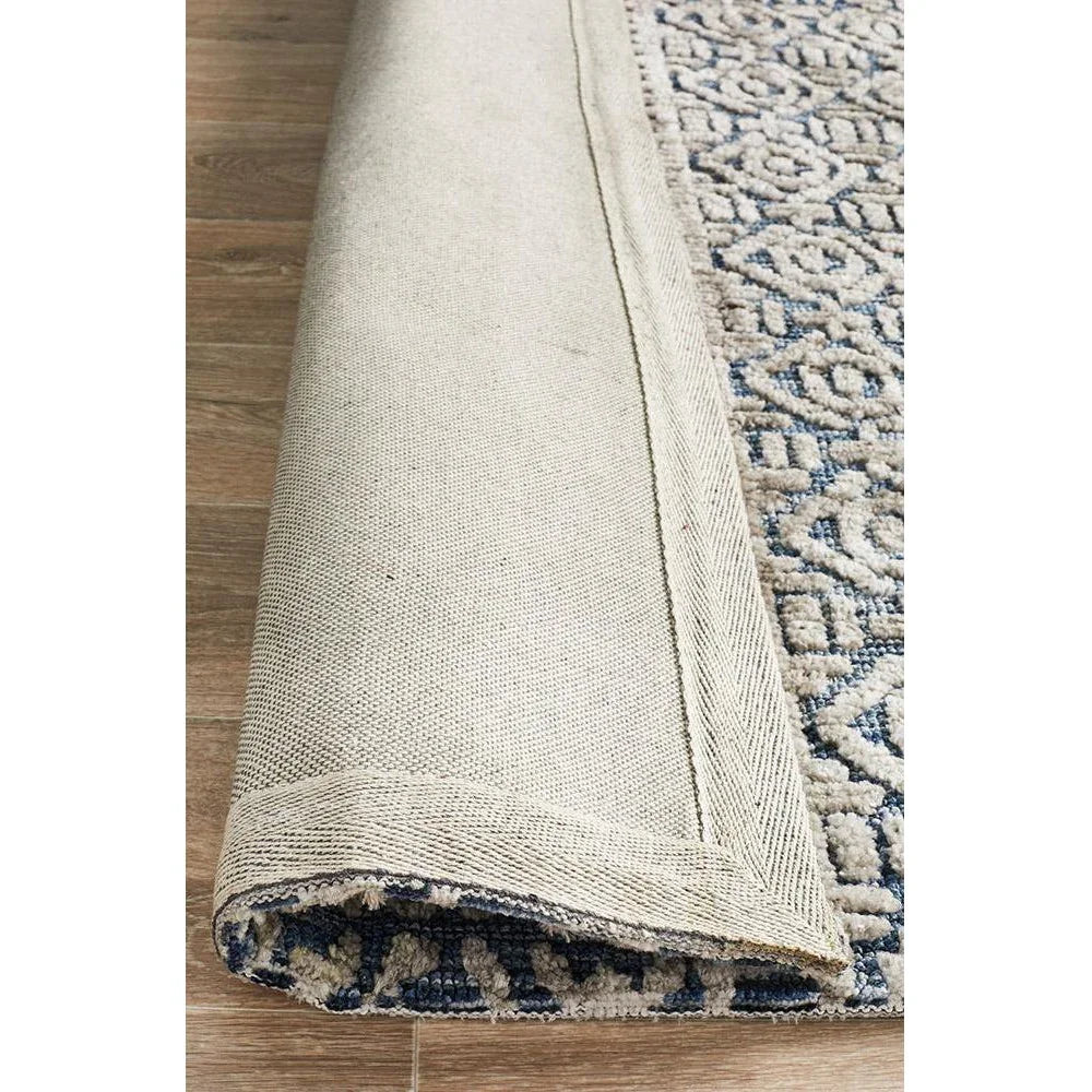 Levi Miriam Navy Grey Rug - ICONIC RUGS