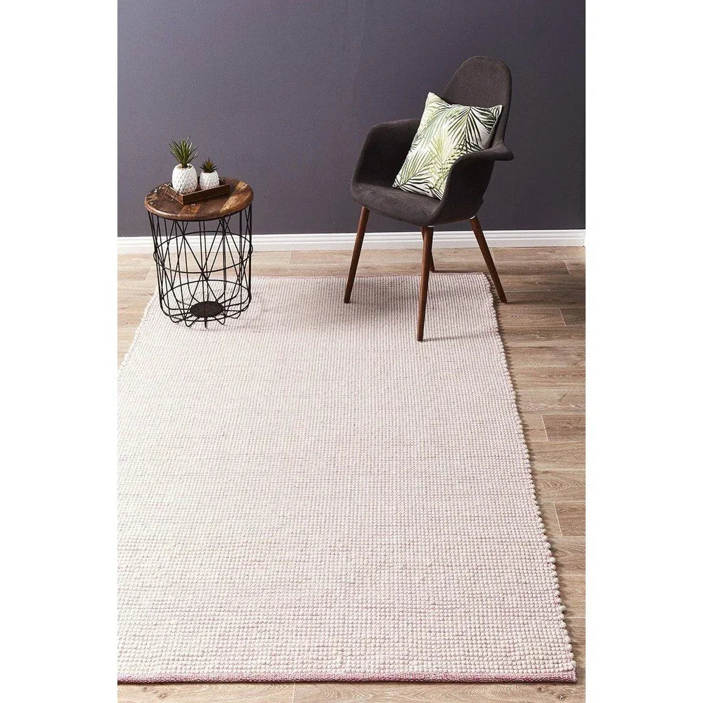 Loft Stunning Wool Pink Rug - ICONIC RUGS