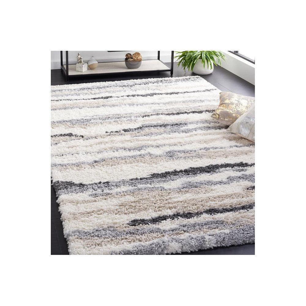 Lunar Neptune Slate Shag Rug