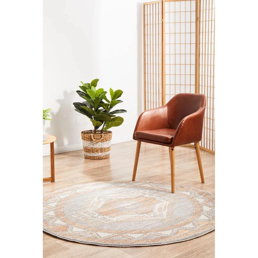 Mayfair Caitlen Grey Round Rug - ICONIC RUGS