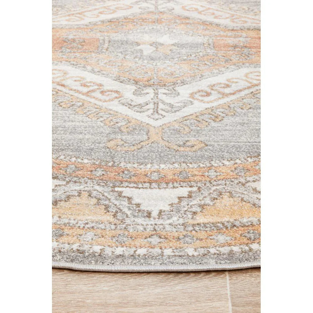 Mayfair Caitlen Grey Round Rug - ICONIC RUGS