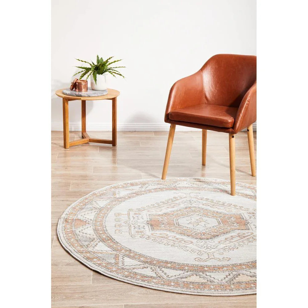 Mayfair Caitlen Natural Round Rug - ICONIC RUGS
