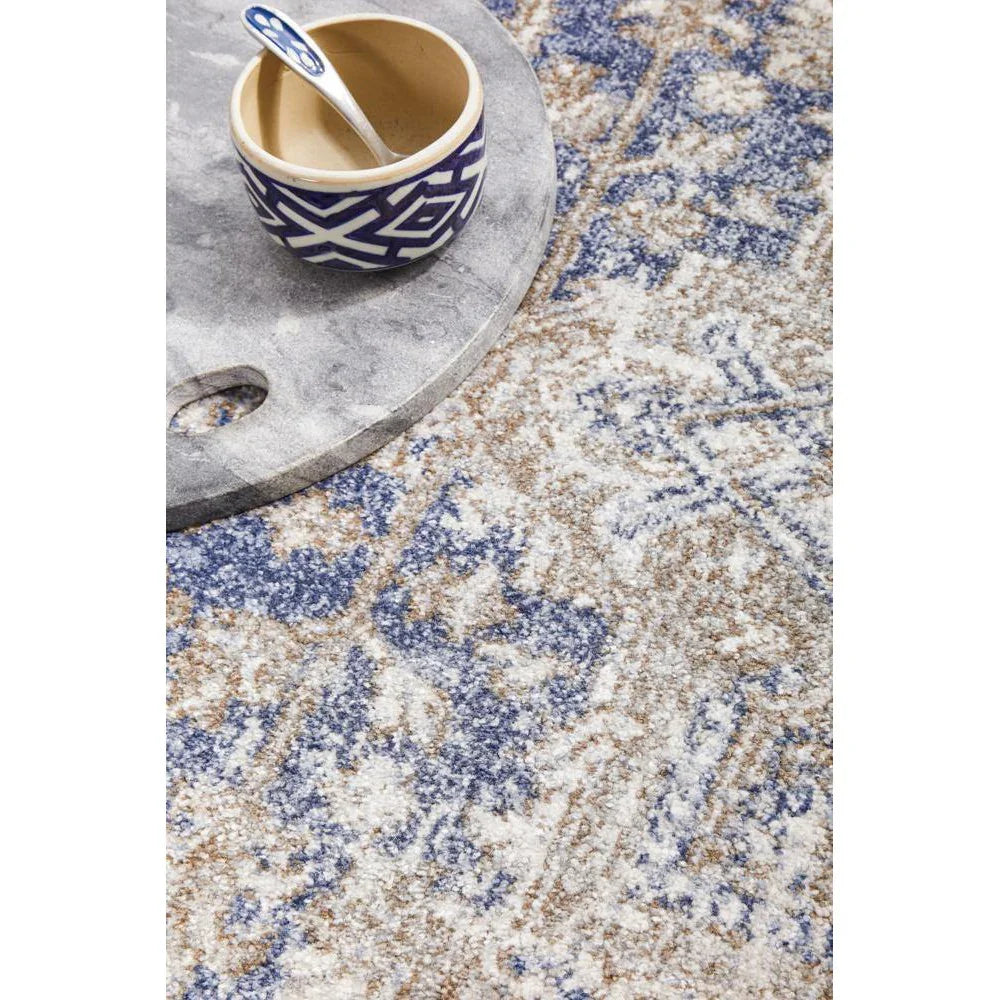 Mayfair Hugo Ocean Round Rug - ICONIC RUGS