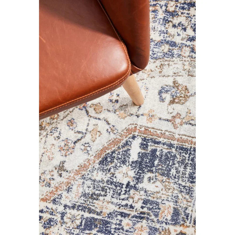 Mayfair Lorissa Blue Round Rug - ICONIC RUGS