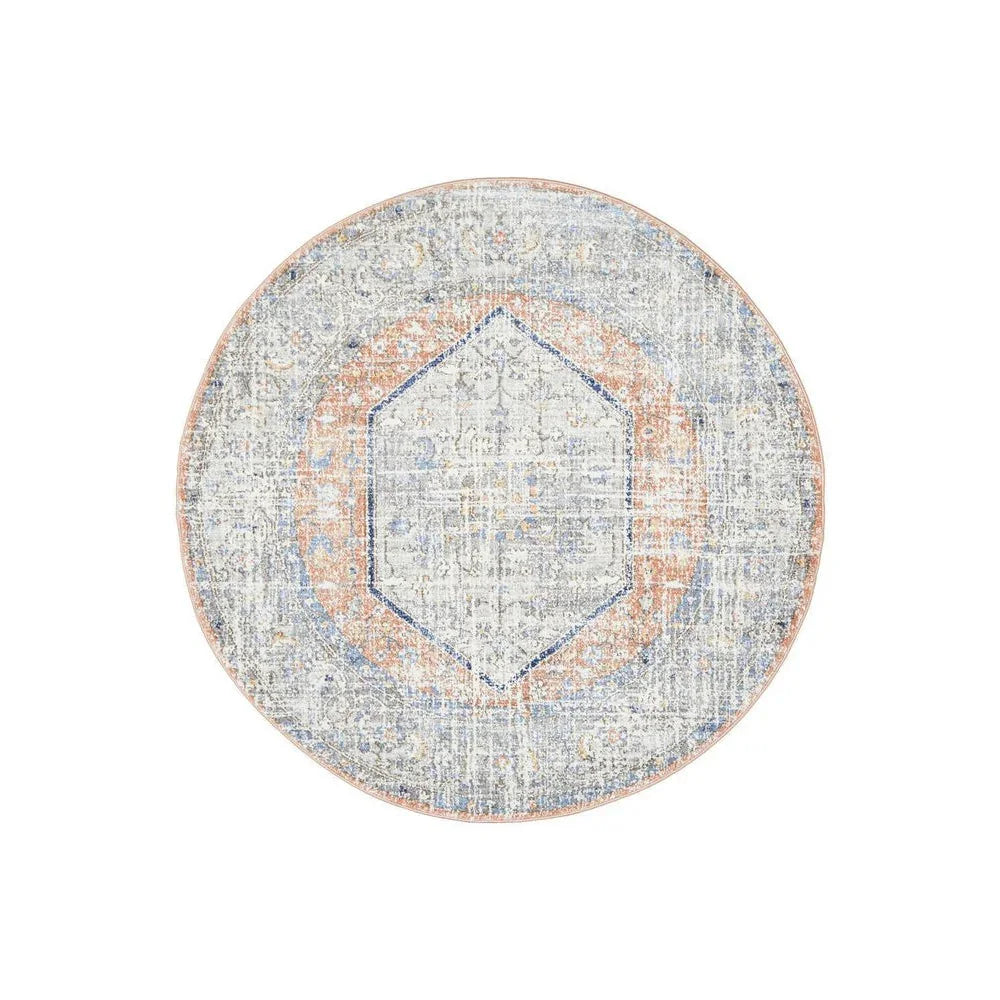 Mayfair Lorissa Peach Round Rug - ICONIC RUGS