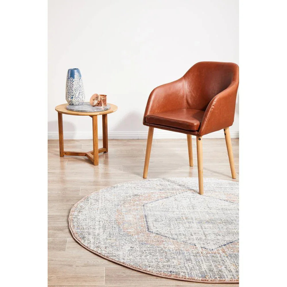 Mayfair Lorissa Peach Round Rug - ICONIC RUGS