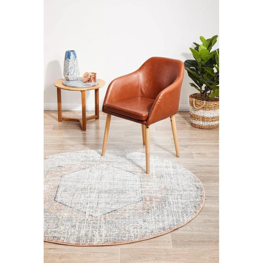 Mayfair Lorissa Peach Round Rug - ICONIC RUGS
