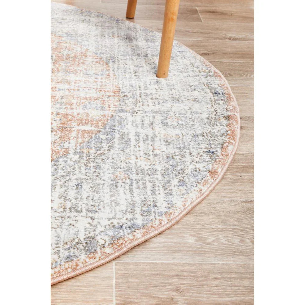 Mayfair Lorissa Peach Round Rug - ICONIC RUGS