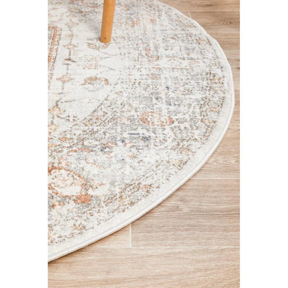 Mayfair Lorissa Silver Round Rug - ICONIC RUGS
