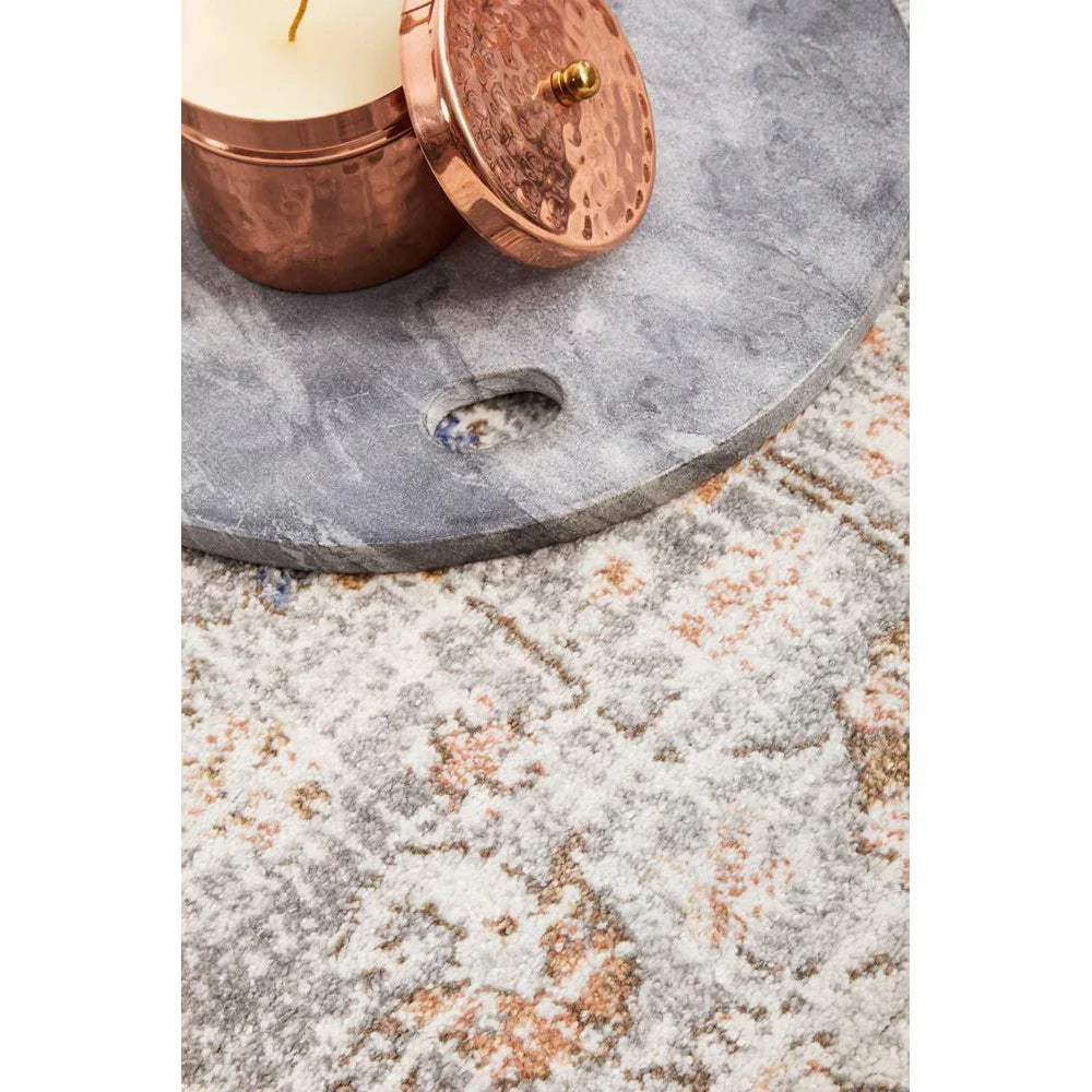 Mayfair Lorissa Silver Round Rug - ICONIC RUGS