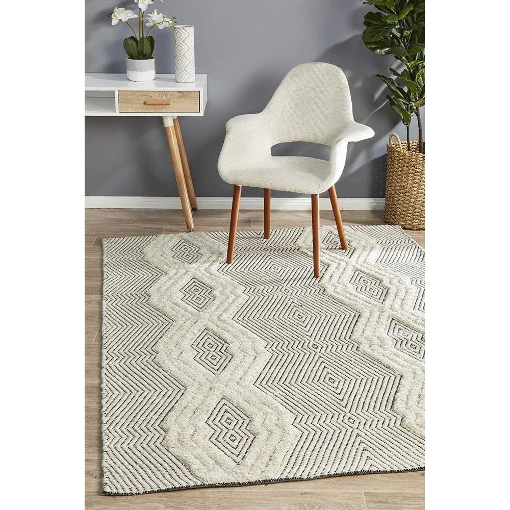Miller Rhythm Chime Bone Rug - ICONIC RUGS