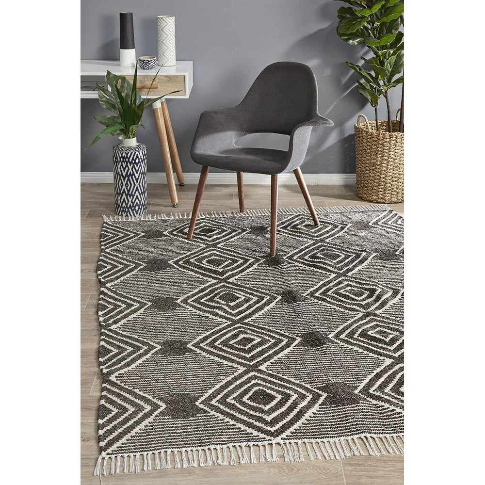 Miller Rhythm Dance Charcoal Rug - ICONIC RUGS