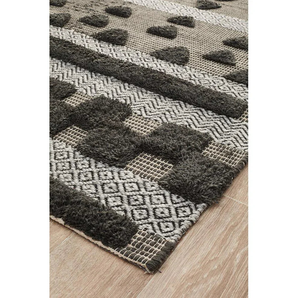 Miller Rhythm Flow Charcoal Rug - ICONIC RUGS