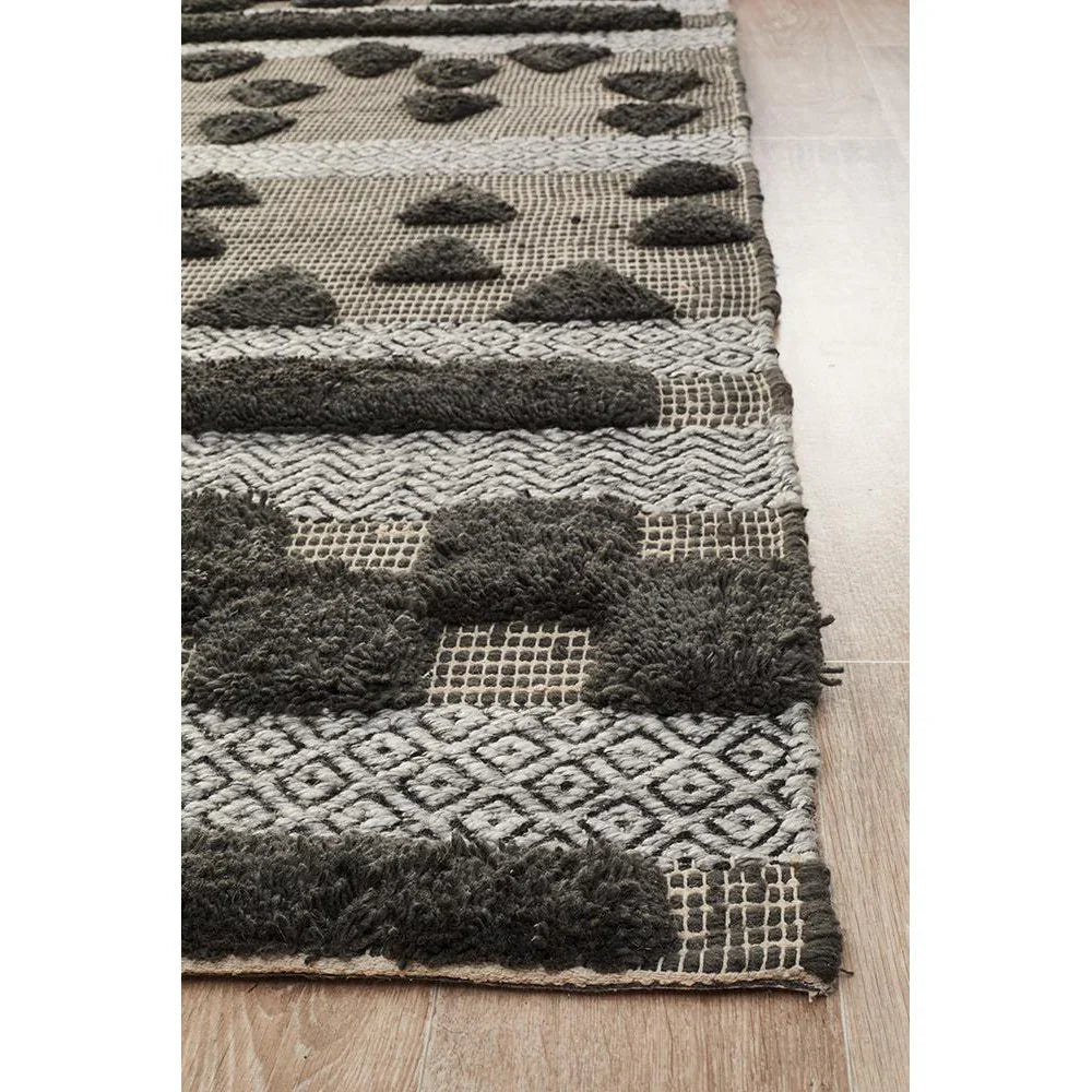 Miller Rhythm Flow Charcoal Rug - ICONIC RUGS