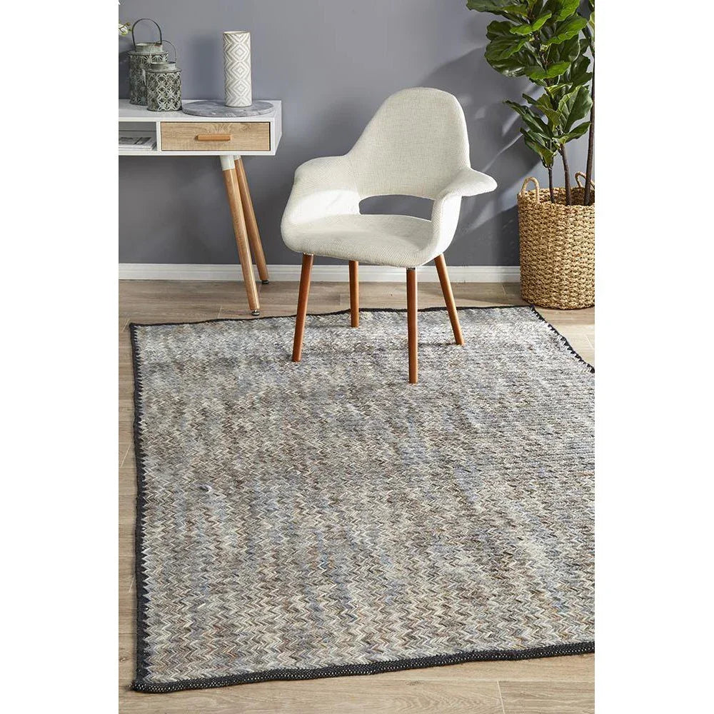 Miller Rhythm Jazz Smoke Rug - ICONIC RUGS