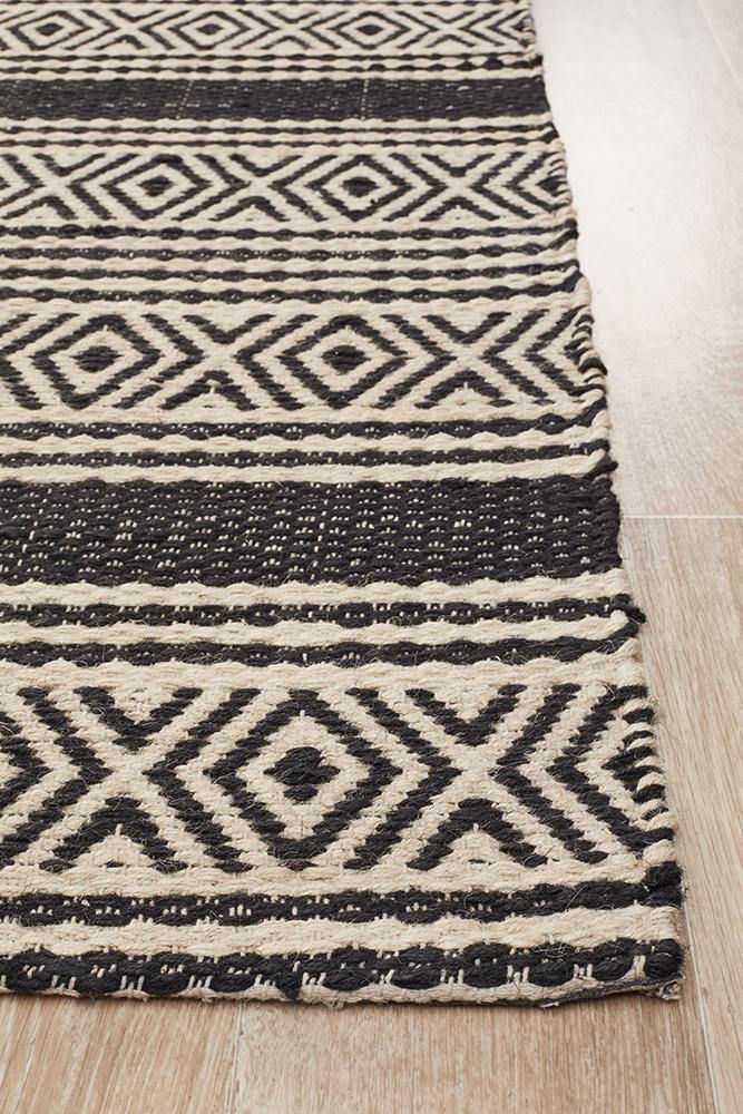 Miller Rhythm Melody Charcoal Rug - ICONIC RUGS