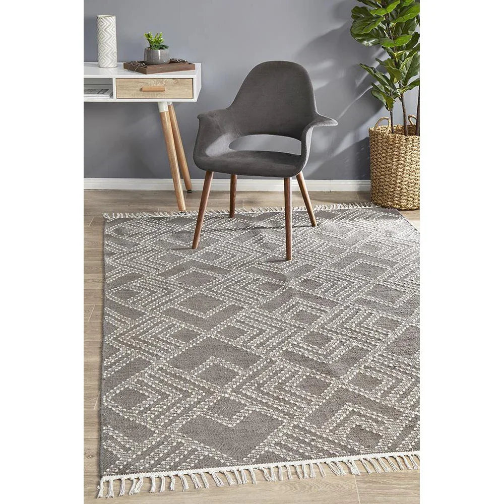 Miller Rhythm Symphony Grey Rug - ICONIC RUGS