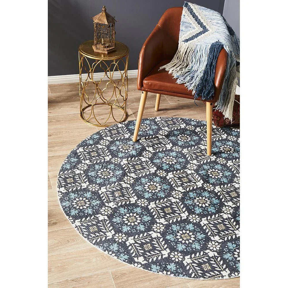 Lunar Printed Blue - ICONIC RUGS